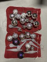 Diverse Weihnachtskugeln, Silber-Look, Top Zustand!