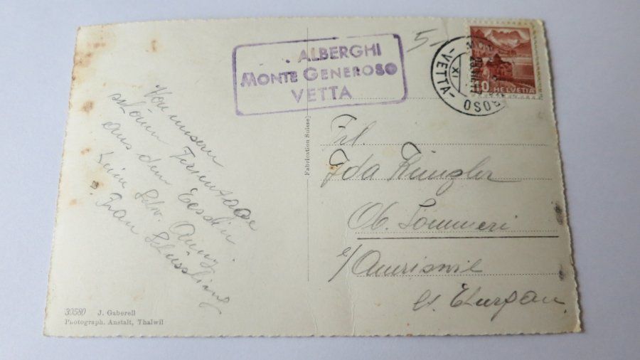 Cartoline postali: Monte Generoso Vetta - Panorama - 1947 – Usato da Jona venduto da centumprata 1