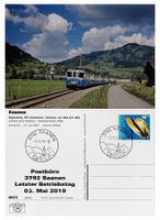 Saanen Gstaad Obersimmental Letzttag Post Bahn MOB ABDe 8/8