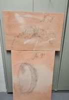 Zwei Gemälde auf Leinwand 76 x 46 und 61 x 79