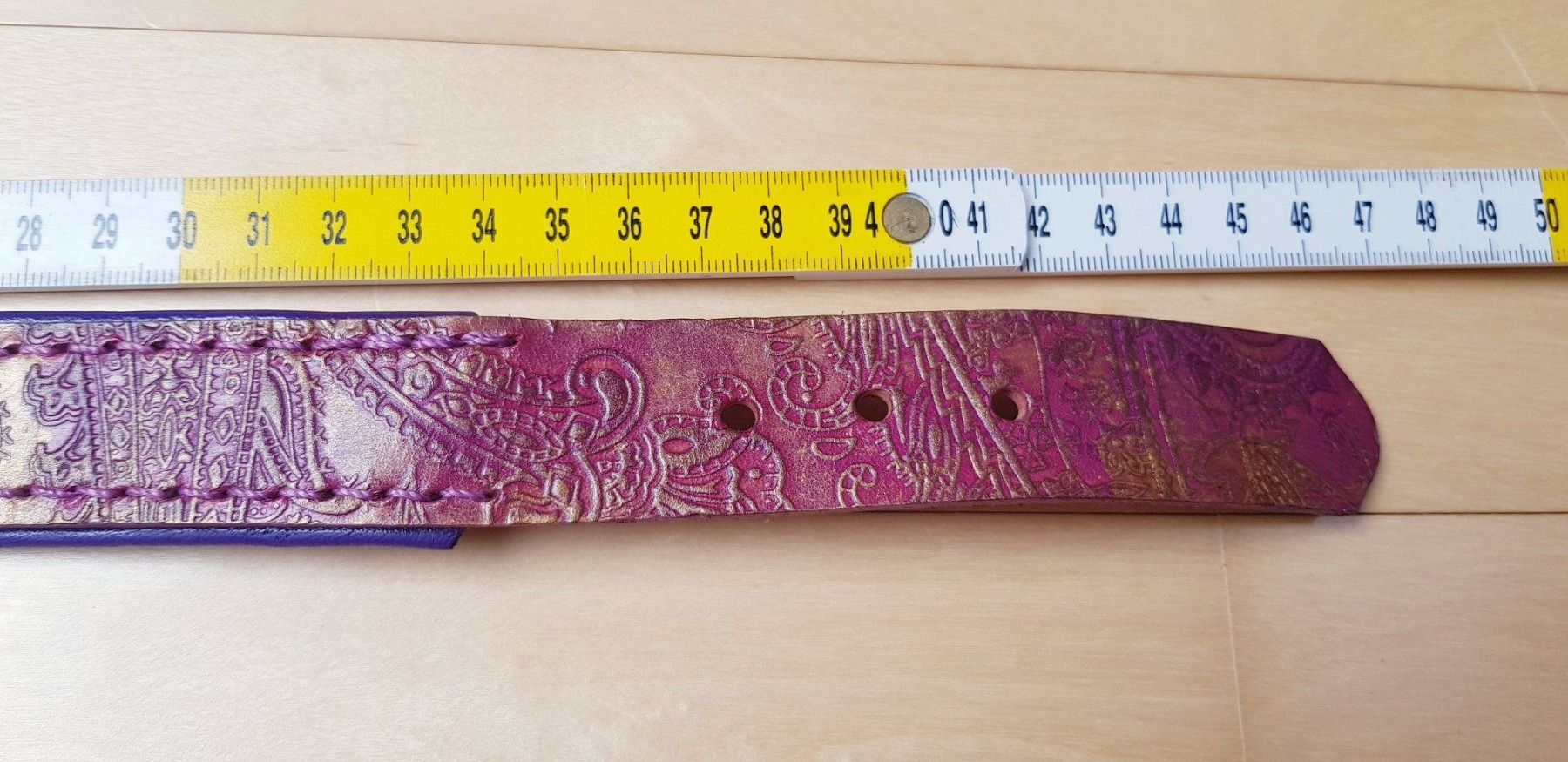 Leine & Halsband: Hundehalsband Leder violett gold – Neu (gemäss Beschreibung) aus Menziken von Zyropa 6