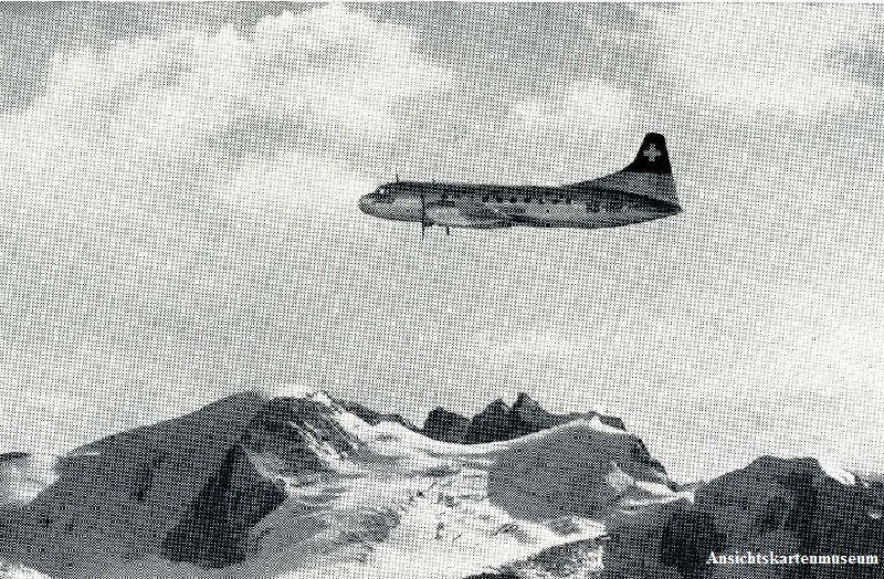 Ansichtskarten: Swissair - Convair Liner + ca. 1950 – Gebraucht aus Emmenbrücke von teestube