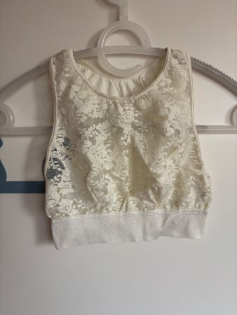 Brassière femme en dentelle crème, taille 36