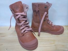 Palladium cuir bottes fille taille 35 EU rose NEW 