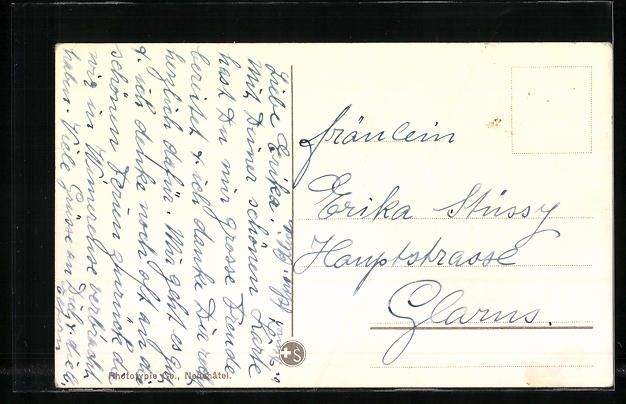 Cartoline postali: AK Neuchâtel, L'Hotel des Postes – Usato da Berlin venduto da bartko-reher 1