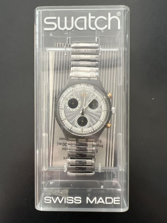 Swatch Chrono (SCM109 / SCM110) Steelworker (Neu und originalverpackt ...