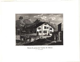 Dornach Bauernhaus Aquatinta