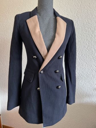 Damen Blazer Jacke Braun Dunkelblau Gr XS