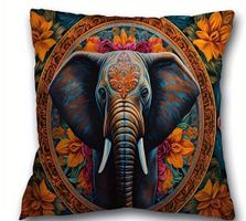 Kissenbezug Elefant Mandala Indien Exotik Bunt NEU
