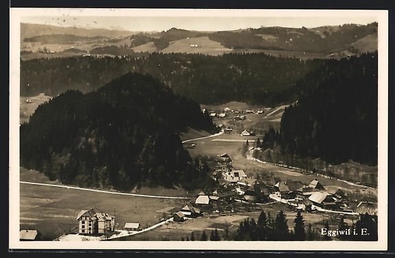 Cartoline postali: AK Eggiwil i. E., Teilansicht mit Kirche – Usato da Berlin venduto da bartko-reher
