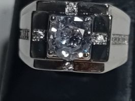 ring modeschmuck mit zerkonia,für herren