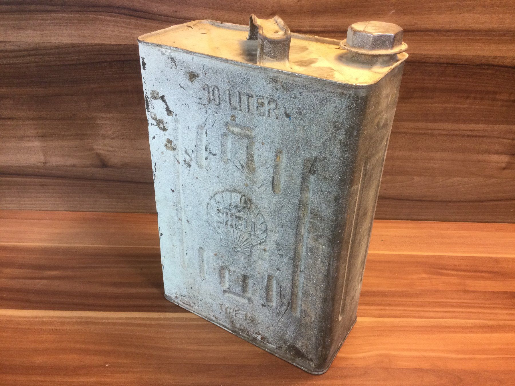 Werkzeuge: Alter Vintage Shell Öl oder Benzin Blechkanister 10 Liter – Gebraucht aus Wangen SZ von kuriosum12 2