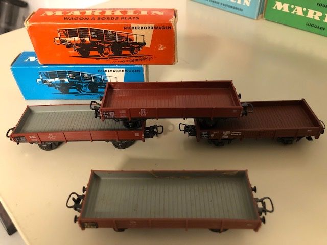 MARKLIN ANCIEN (1950 ?) HO - LOT 8 Wagons métal