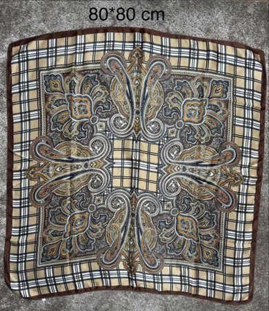 Foulard en soie vintage 80x80 cm