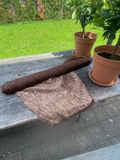 Stoffe: Mischgewebe, Farbe dunkelbraun/gold, B 75 cm – Neu (gemäss Beschreibung) aus Schwerzenbach von einblick