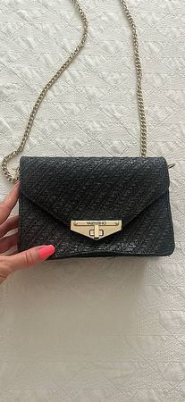 Valentino Schultertasche, Schwarz, Gold Kette, Top Zustand