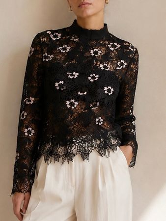 Self-Portrait Lace Top - Gr. S