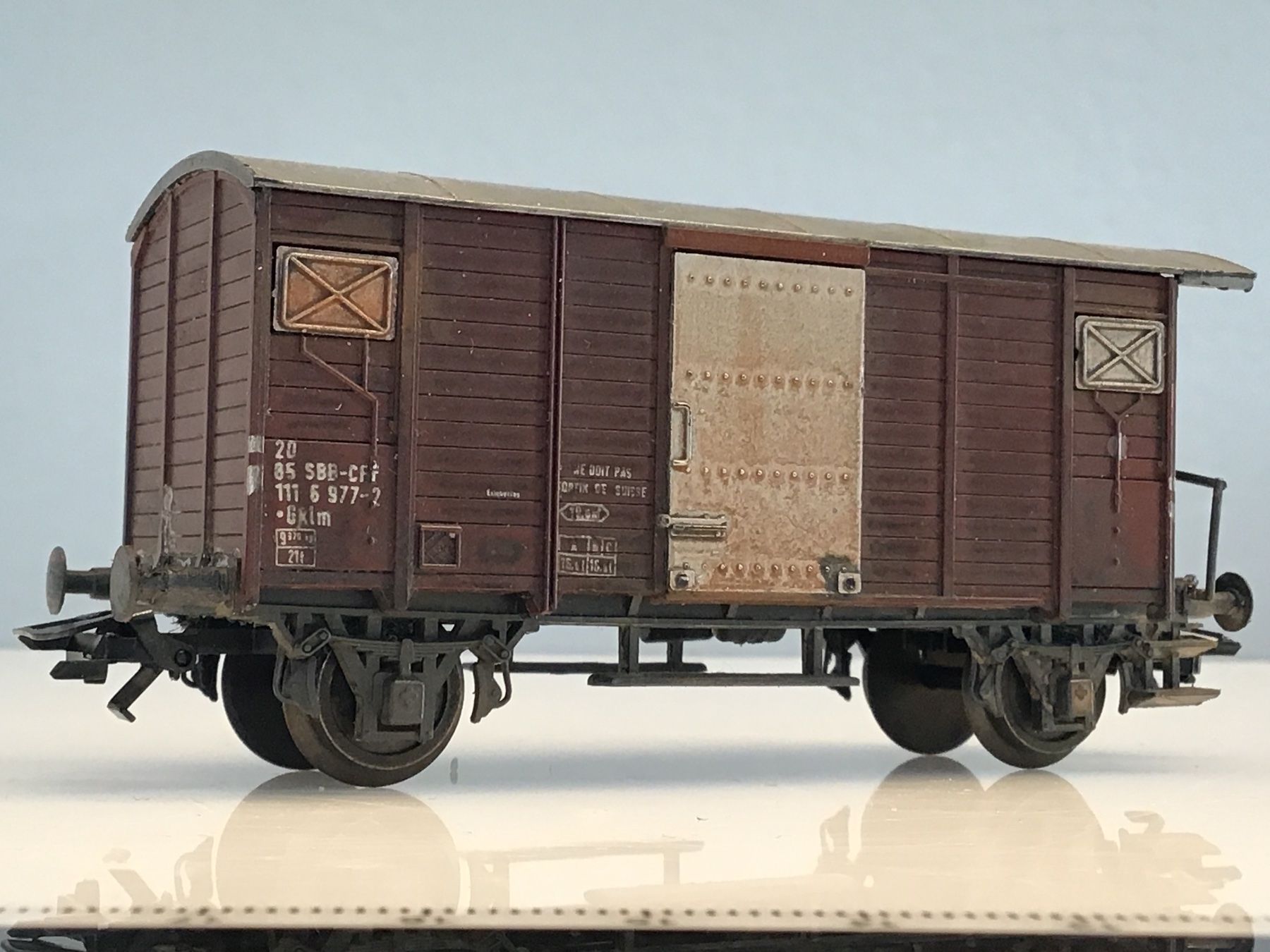 Liliput Modellini di ferrovie: Liliput SBB gesuperter Güterwagen – Usato da Männedorf venduto da Modellbau-wyss 1