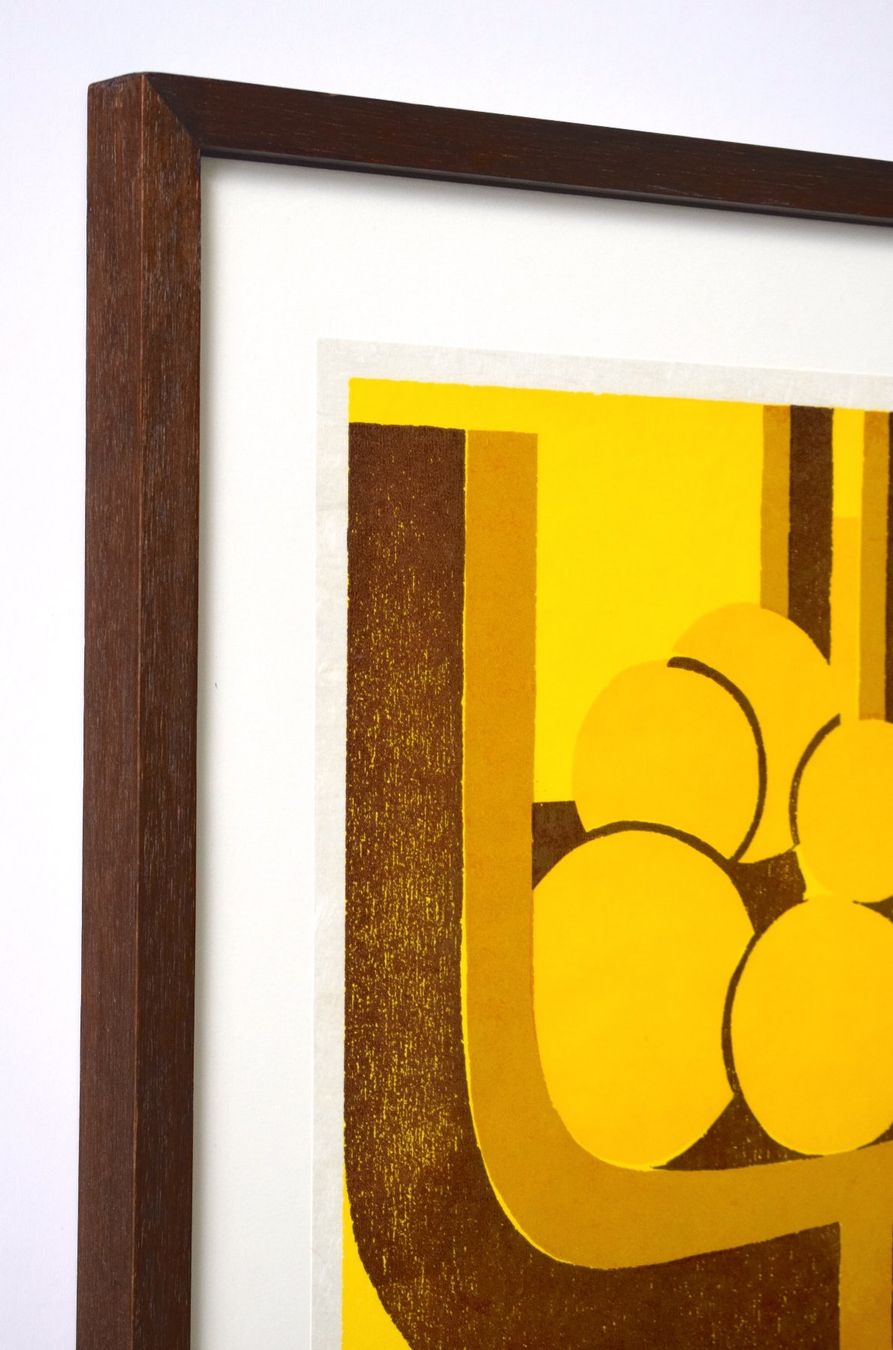 Xilografie: TOP Urs Flury EA Grosser Holzschnitt abstrakt Solothurn – Usato da Zürich venduto da Kunstvoll 4