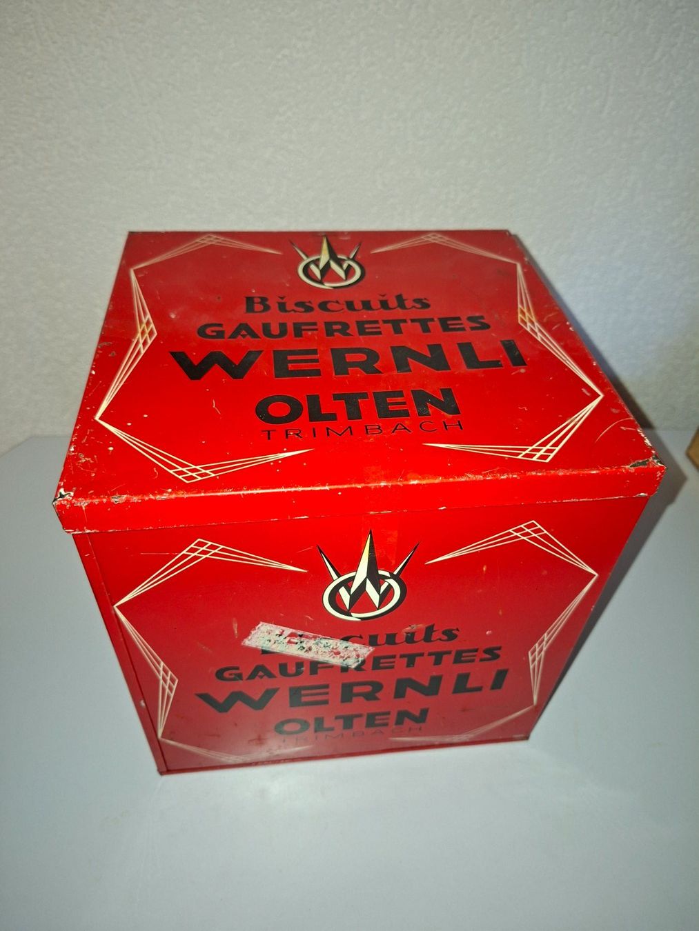 Dosen: Grosse alte Wernli Biscuits Dose / Kiste / Behälter – Gebraucht aus Steinach von Spliter87 5