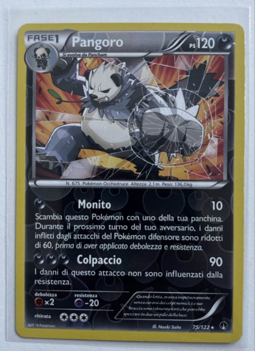 Pokémon Carte collezionabili: Pokémon Pangoro 75/122 Reverse Holo 2016 IT – Nuovo (secondo la descrizione) da Algetshausen venduto da Carrhard