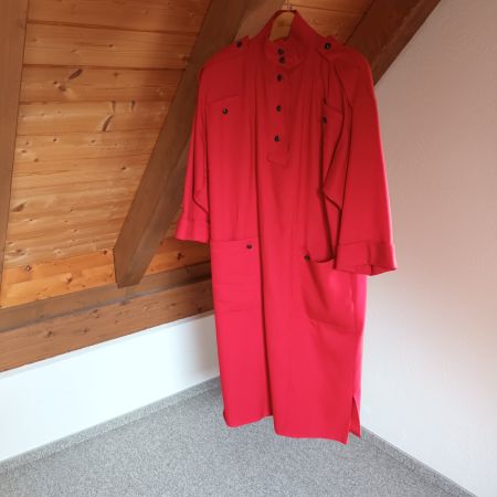 Kleid rot 3/4 Arm von Jean Claire reine Schurwolle