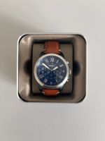 Fossil Uhr, Quarz, Echtleder&Edelstahl, Royal Blue Dial