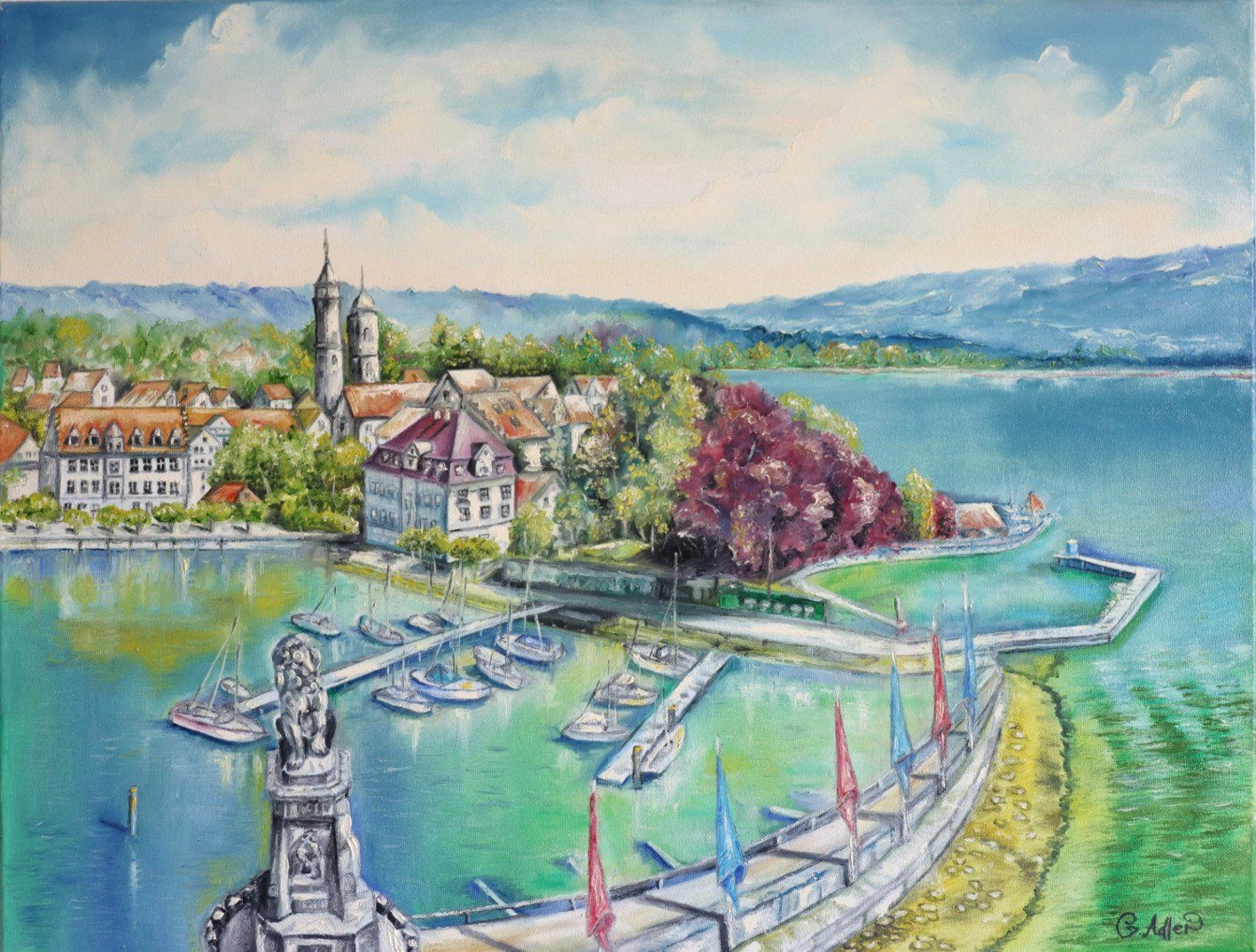 Dipinti: Übergang zur "Bayerischen Riviera" – Nuovo e nell'imballaggio originale da Arbon venduto da Gerodot