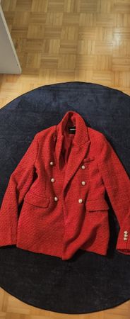 Roter Zebra Blazer, Grösse S, perfekt für den Herbst!