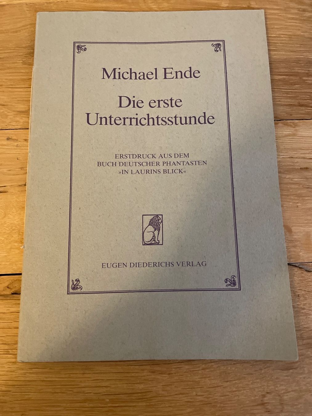 Libri: Die erste Unterrichtsstunde Michael Ende 1981/82 Heft – Usato da Winterthur venduto da cheerio97