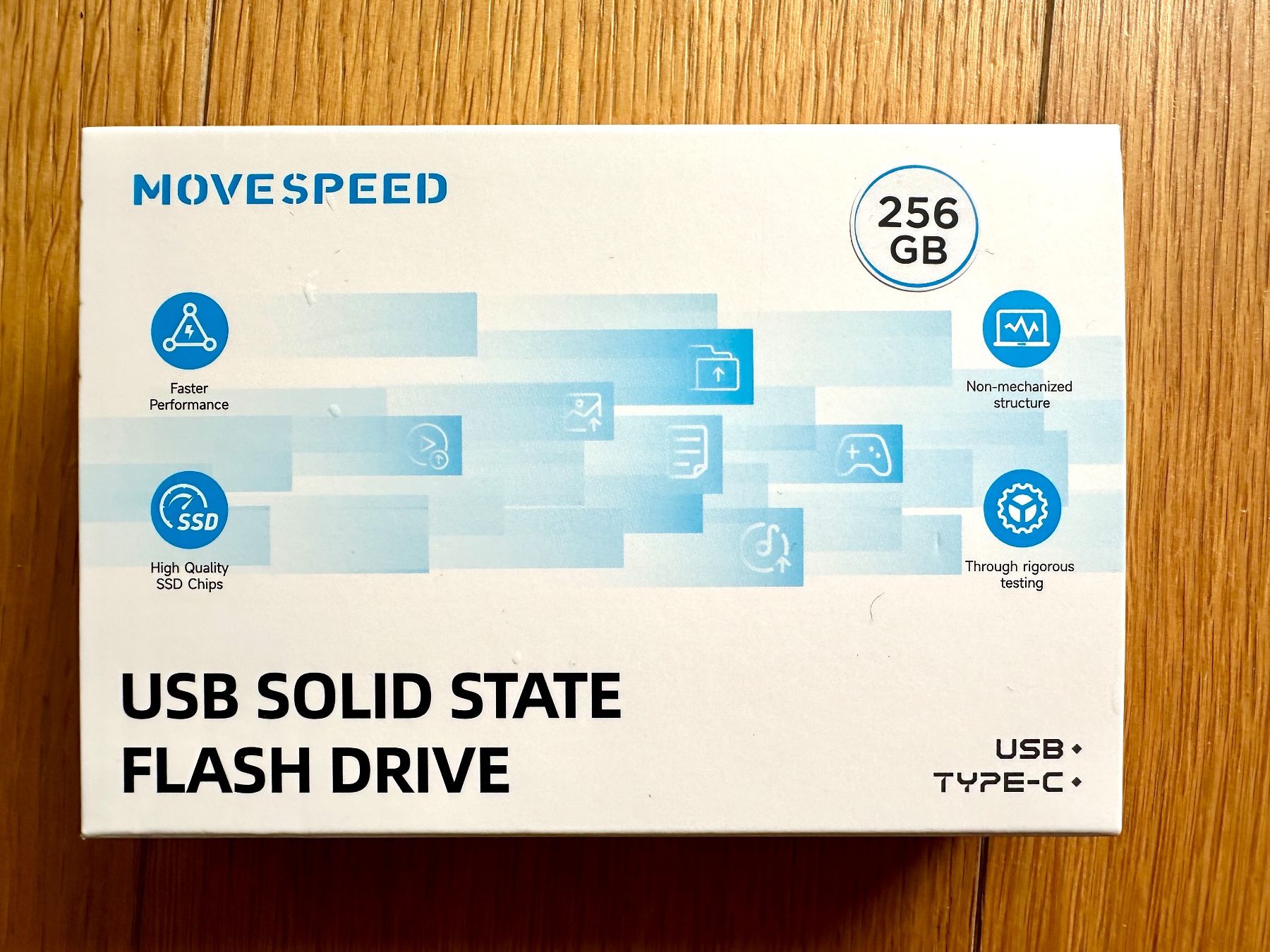 Chiavette USB: MOVESPEED 256GB SSD USB Flash Drive with Leather Keyring – Nuovo (secondo la descrizione) da Gattikon venduto da Sarahs_Schatzkammer 3