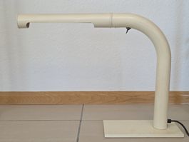 Space Age Tischlampe Schreibtischleuchte Weiss 70s/80s