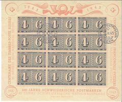 Luxusblatt W16 1943 - 2 x Ersttagsstempel - RAR