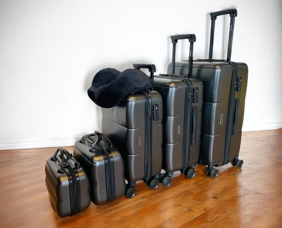 6er Koffer SET TSA POLYC. inkl. Kissen gateBAG Anthrazit NEU (Neu und ...