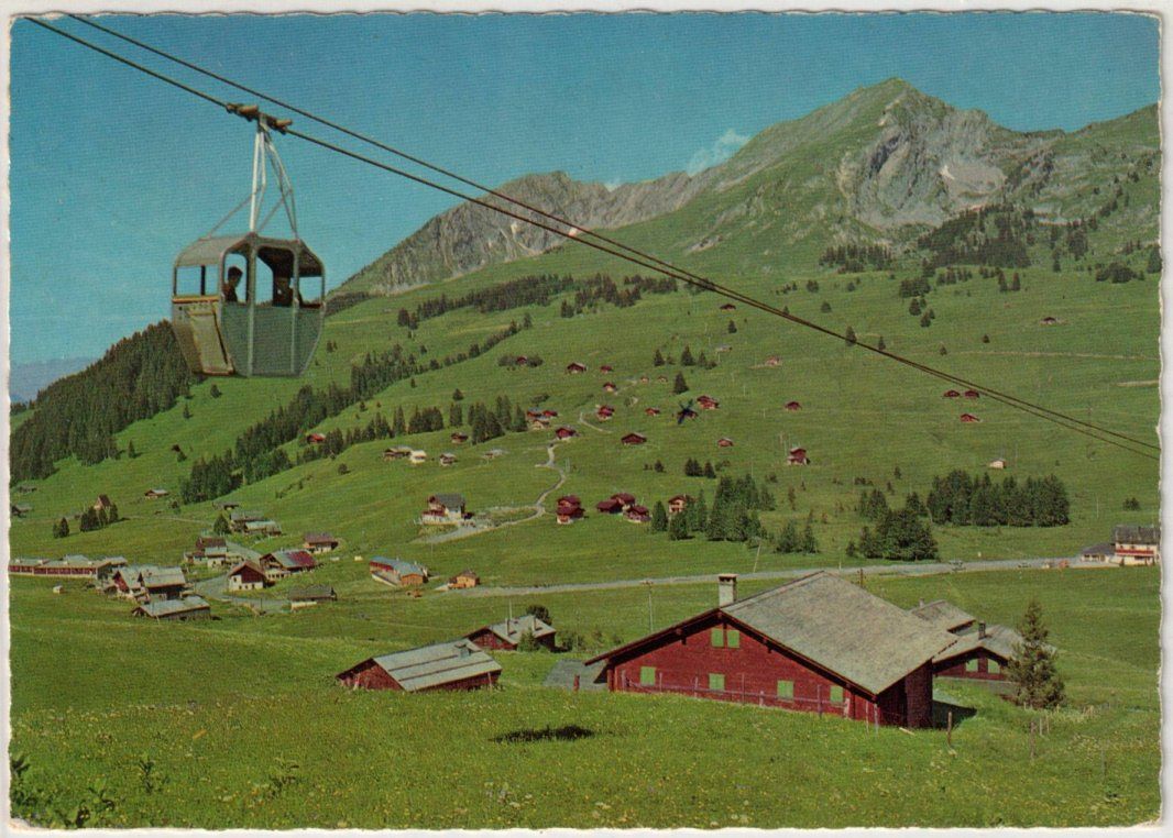 Cartoline postali: Col des Mosses - Gondelbahn Pic Chaussy – Usato da Binningen venduto da Mountainrider