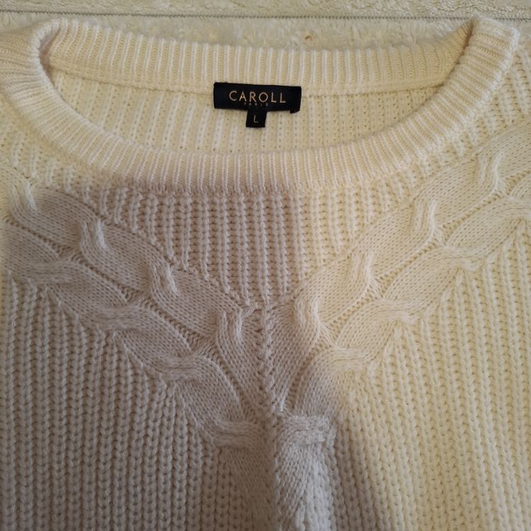 Superbe Pull Caroll Taille L– Blanc cassé / Écru – (Neu (gemäss ...