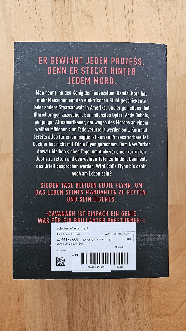 Libri: Taschenbuch Seven Days – Usato da Laupen ZH venduto da Knolle8 1