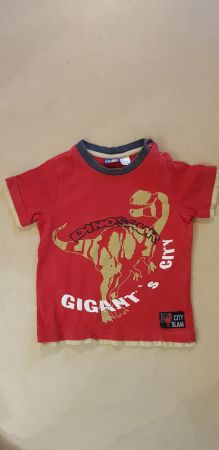 T'shirt rot mit Dino, Gr. 86/92