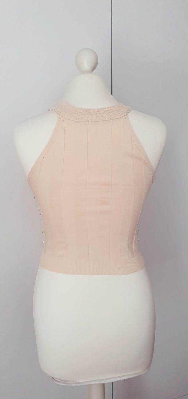 Top: Top mit Perlen Gr. 34 beige – Usato da Stansstad venduto da InStyle8 2
