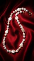 Collier de perles baroques billes or et fermoir or 18 carats