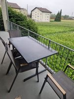 Gartentisch mit 4 Stühlen dunkel guter Zustand