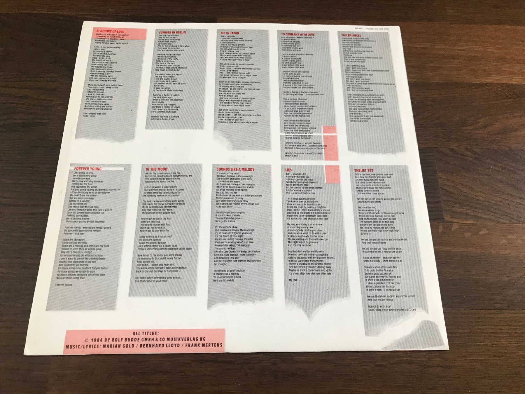 Schallplatten: ALPHAVILLE - Forever Young - Lp - 1984 – Gebraucht aus Buchs AG von Archie 3