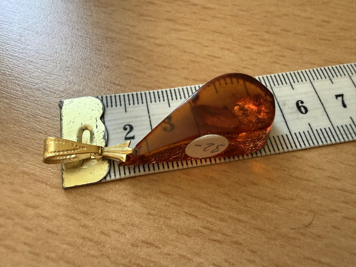Pendentifs: Natürlicher Bernsteinanhänger mit Einschlüssen 3.1g – D'occasion à Lamone par LaCantinaMagica 3