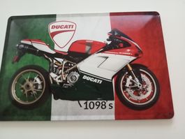 Blechschild-DUCATI 1098 S - ITALIEN FLAGGE