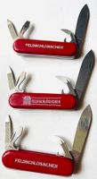 3 STK. Wenger Sackmesser, Feldschlösschen , rot, 4 Klingen