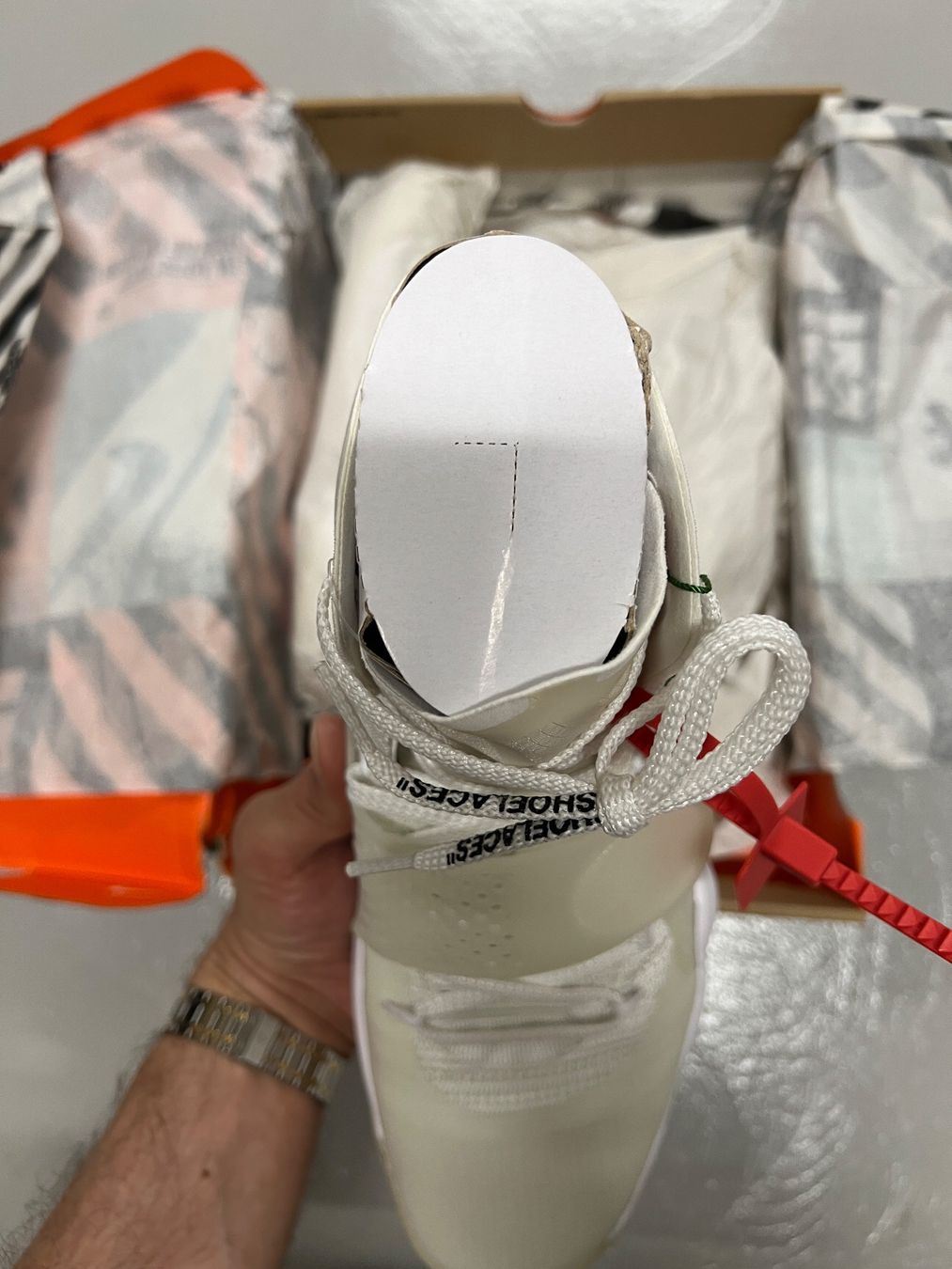 Nike Herrenschuhe: Nike React Hyper dunk Flyknit Off-White - EU 45.5 – Neu und originalverpackt aus Bern von ElevenFive 4