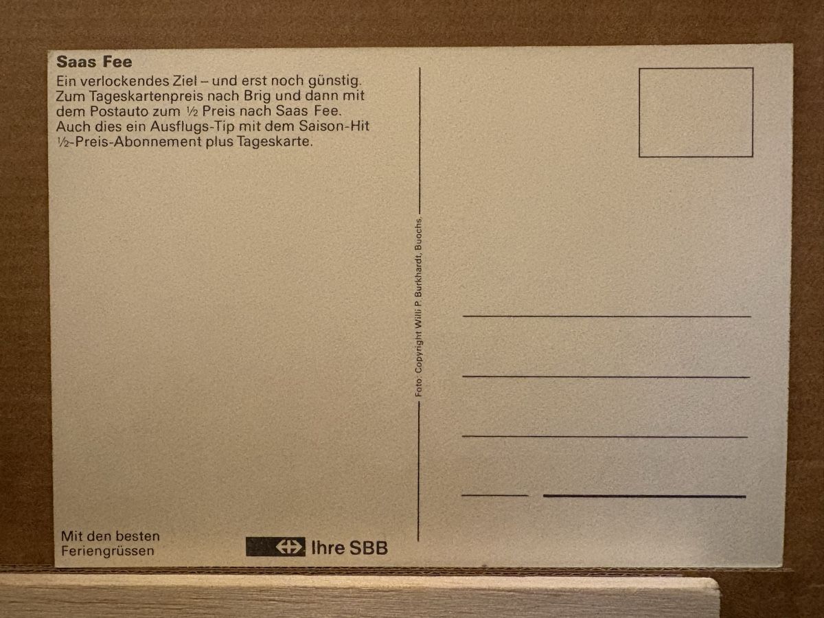 Cartoline postali: AK von Saas Fee – Usato da Rümlang venduto da Kartenpost1 1