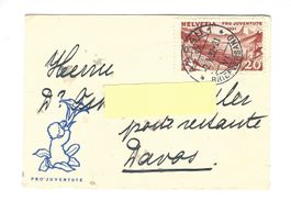 Ganzsache Pro Juventute 1931 Vollstempel Aarau Davos-Platz