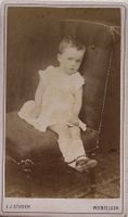 CDV Jean-Jacques Studer, Weinfelden - Kind, Pferde Wagen