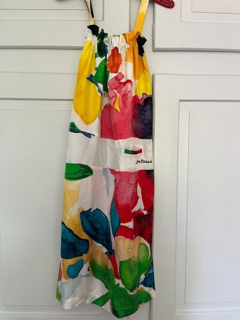IKOU TSCHÜSS Seidenkleid Luxus Designer Unikat Bunt (Zürich)